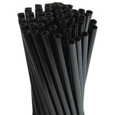 STRAW BIG 20 CM BLACK (100 PCS)